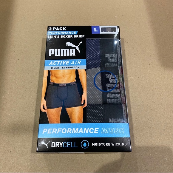 puma men's mesh boxer brief